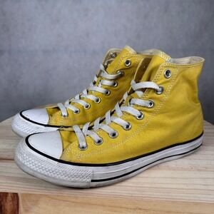 Converse Chuck Taylor All Star Women 10 Yellow Good High Top Canvas Sneakers